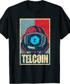 Telcoin T-Shirt Retro Vintage TEL Moon Astronaut