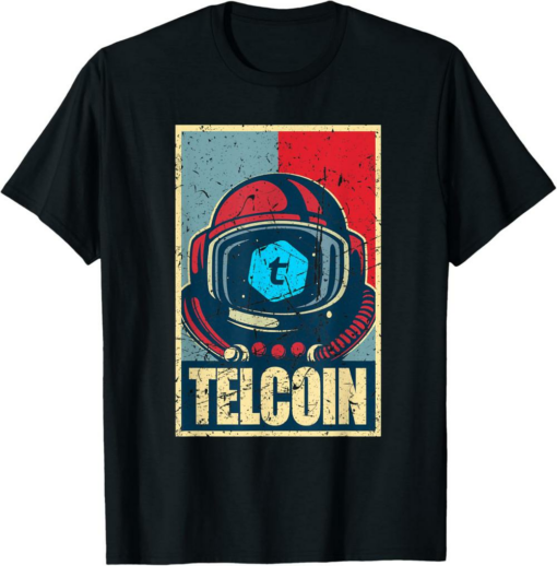 Telcoin T-Shirt Retro Vintage TEL Moon Astronaut