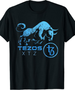 Tezos T-Shirt BULLRUN HODL XTZ Token To Be RIch Millionaire