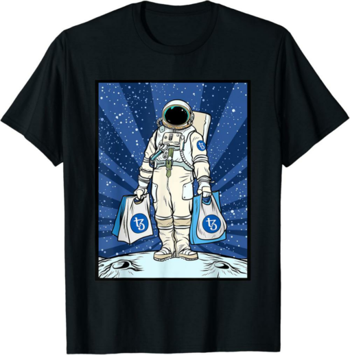 Tezos T-Shirt Cryptocurrency Talk To The Moon XTZ Space Man