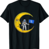 Tezos T-Shirt Logo Crypto Flag On Moon To Hodl XTZ Bull Market
