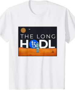 Tezos T-Shirt The Long Hodl To The Moon Crypto Bear Market