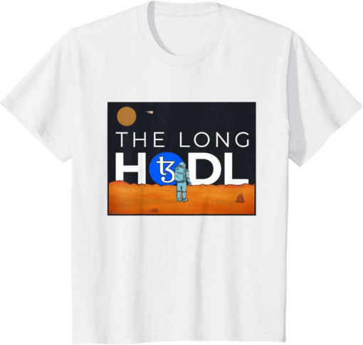 Tezos T-Shirt The Long Hodl To The Moon Crypto Bear Market