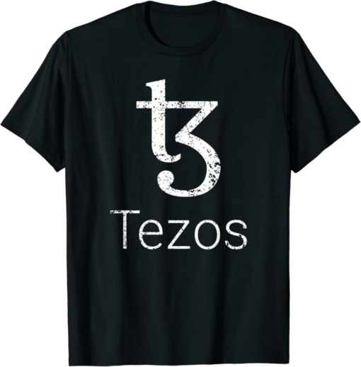 Tezos T-Shirt XTZ Logo Distressed Cypher Mode Crypto Apparel