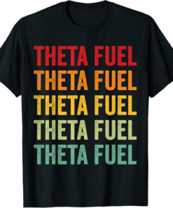 Theta Fuel T-Shirt Crypto Rainbow Text Design