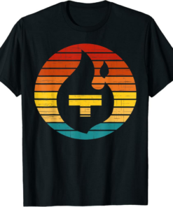 Theta Fuel T-Shirt Crypto Vintage Retro Sunset 60s 70s
