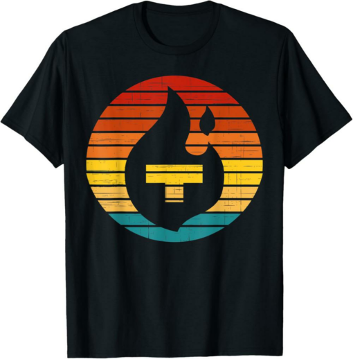 Theta Fuel T-Shirt Crypto Vintage Retro Sunset 60s 70s