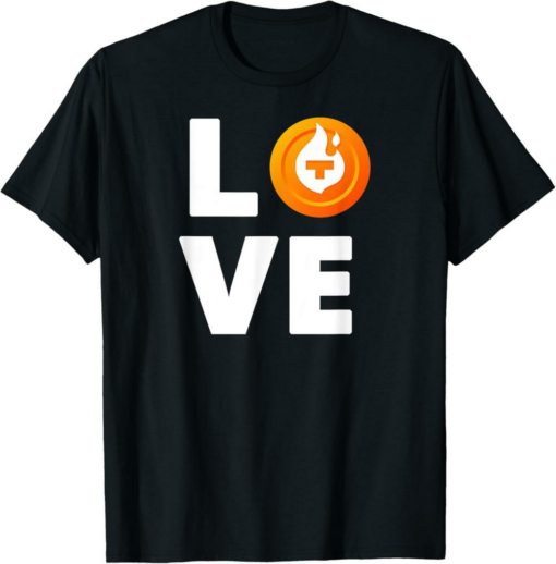 Theta Fuel T-Shirt LOVE TFUEL Crypto Token Coin Dapps