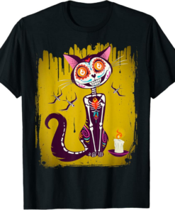 Theta Fuel T-Shirt Theta Hodl Tfuel Logo Cat Sugar Skull