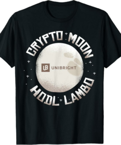 Unibright T-Shirt Crypt to Moon HODL Funny