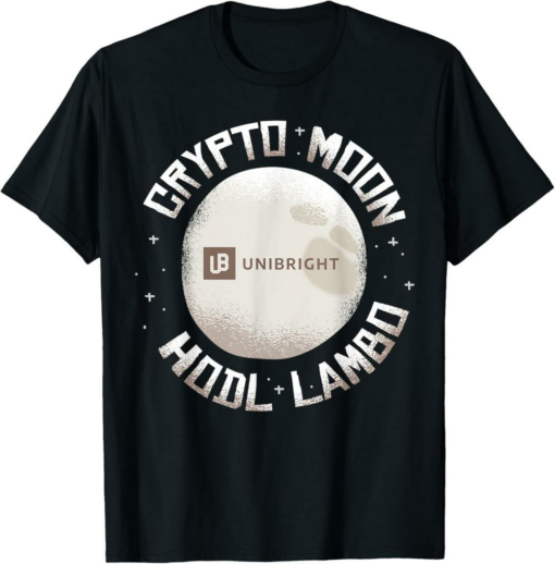 Unibright T-Shirt Crypt to Moon HODL Funny