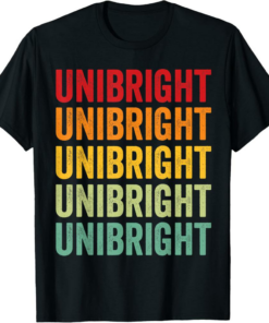Unibright T-Shirt Crypto Rainbow Text Design