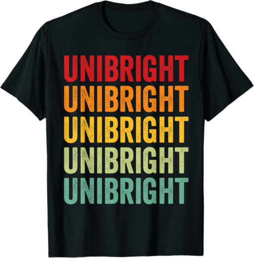 Unibright T-Shirt Crypto Rainbow Text Design