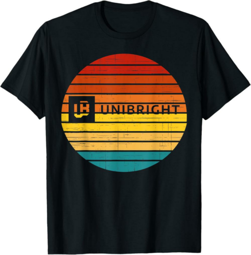 Unibright T-Shirt Crypto Vintage Retro Sunset Design 60s 70s