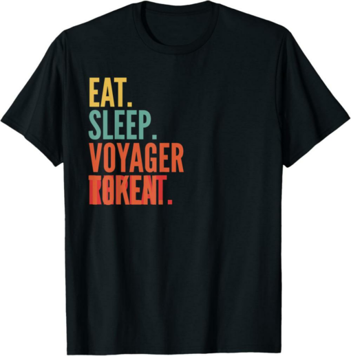 VGX Token T-Shirt Voyager Token Crypto Eat Sleep Repeat