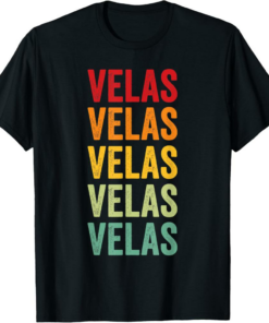 Velas T-Shirt Crypto Rainbow Text Design