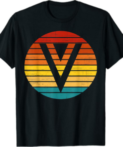 Verge T-Shirt Crypto Vintage Retro Sunset Design 60s 70s