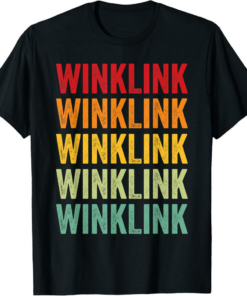 WINkLink T-Shirt Crypto Rainbow Text Design