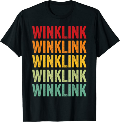 WINkLink T-Shirt Crypto Rainbow Text Design