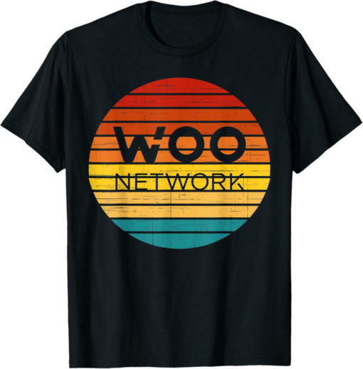 WOO T-Shirt Network Vintage Retro Sunset Design 60s 70s