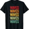 Waves T-Shirt Crypto Rainbow Text Design
