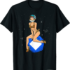 Waves T-Shirt Cryptocurrency Pin-up Girl Hodling A Crypto