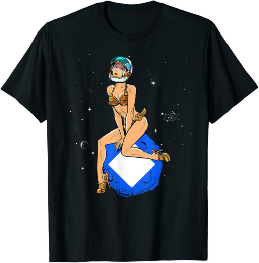 Waves T-Shirt Cryptocurrency Pin-up Girl Hodling A Crypto