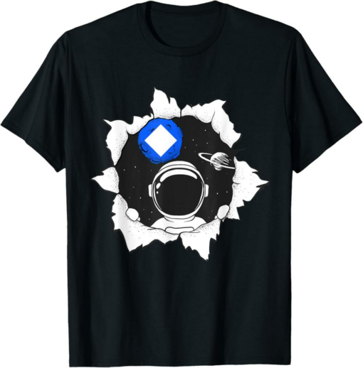 Waves T-Shirt Funny Cryptocurrency Token Space Man Moon Gear