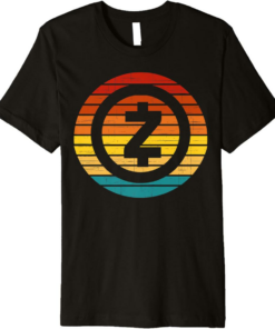 Zcash T-Shirt Crypto Vintage Retro Sunset Design 60s 70s