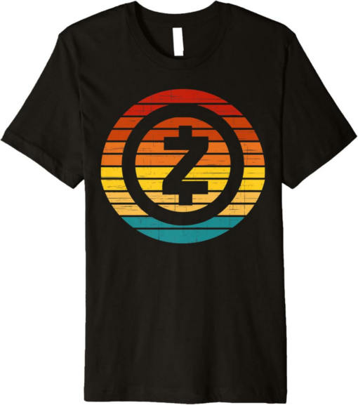 Zcash T-Shirt Crypto Vintage Retro Sunset Design 60s 70s