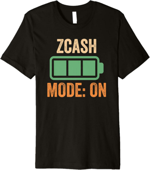 Zcash T-Shirt Mode On Crypto Premium