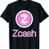 Zcash T-Shirt Official Logo Pink Ink Cypher Mode Crypto