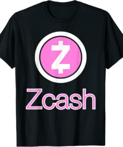 Zcash T-Shirt Official Logo Pink Ink Cypher Mode Crypto