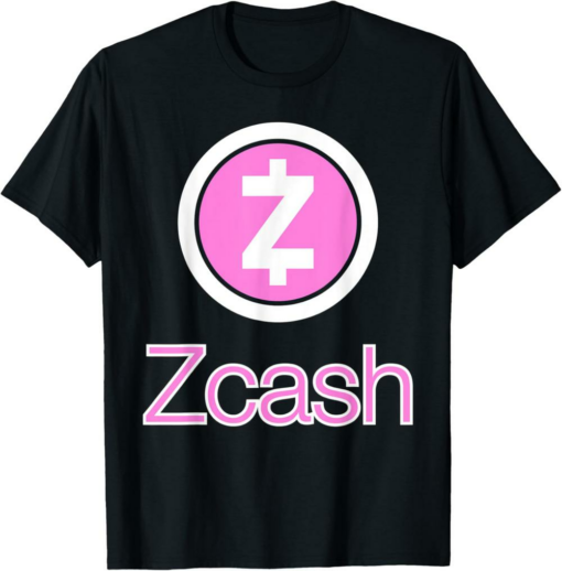 Zcash T-Shirt Official Logo Pink Ink Cypher Mode Crypto