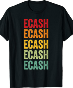 eCash T-Shirt Crypto Rainbow Text Design