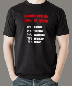 100 At Work T Shirt 1