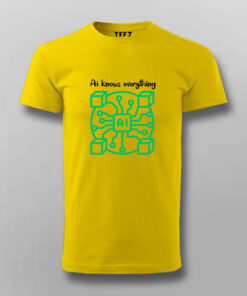 AI Omniscience Mens T Shirt Bow Before AI 4