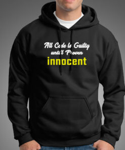 All Code Is Guilty Until Proven Innocent Funny Coding T Shirt For Men 1
