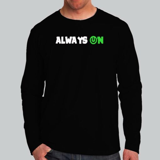 Always On Tech Men’s T-Shirt – For Devs That Never Log Off