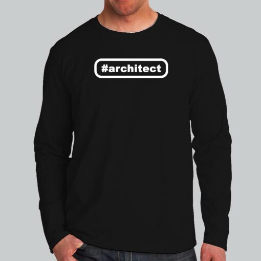 #Architect Hashtag T-Shirt For Men