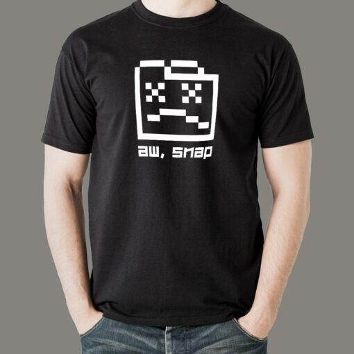 Aw Snap Men’s T-Shirt – The Web Developer’s Reaction