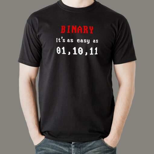 Binary Code Easy 01 10 11 Men’s T-Shirt