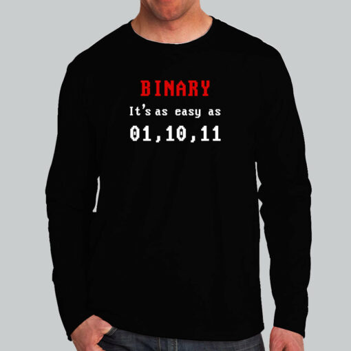 Binary Code Easy 01 10 11 Men’s T-Shirt