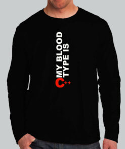 Blood Type C++ Programmer T-Shirt - Code in Veins 1 Blood Type C Programmer T Shirt Code in Veins 2