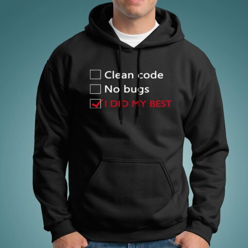 Bug-Free Zone Coder T-Shirt – I Did My Best, Really