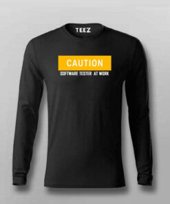 Caution Tester At Work Mens T Shirt Enter If You Dare 2