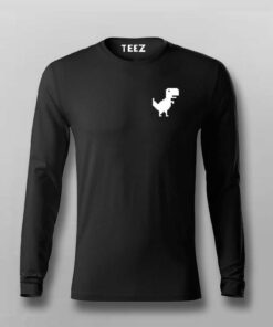 Chrome Dino Chest Logo Men’s Tee – Trendy and Fun