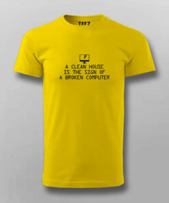 Clean House Broken Computer Mens T Shirt Geek Life 4