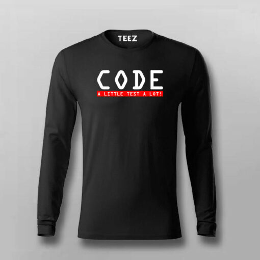 Code A Little, Test A Lot Men’s Tee – Balance in Development