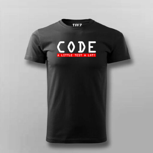 Code A Little, Test A Lot Men’s Tee – Balance in Development